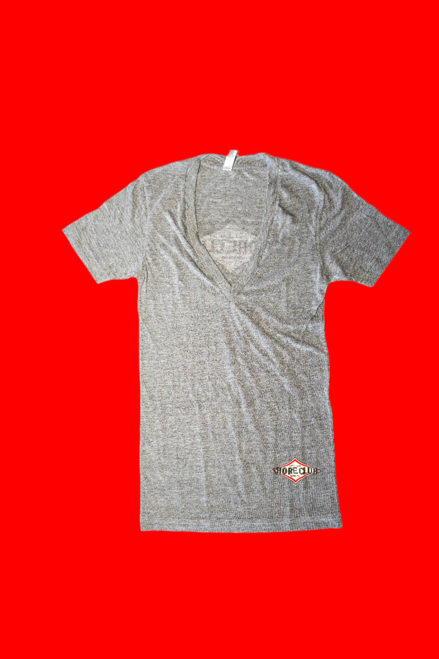 #40 White Diamond - Gray V Neck