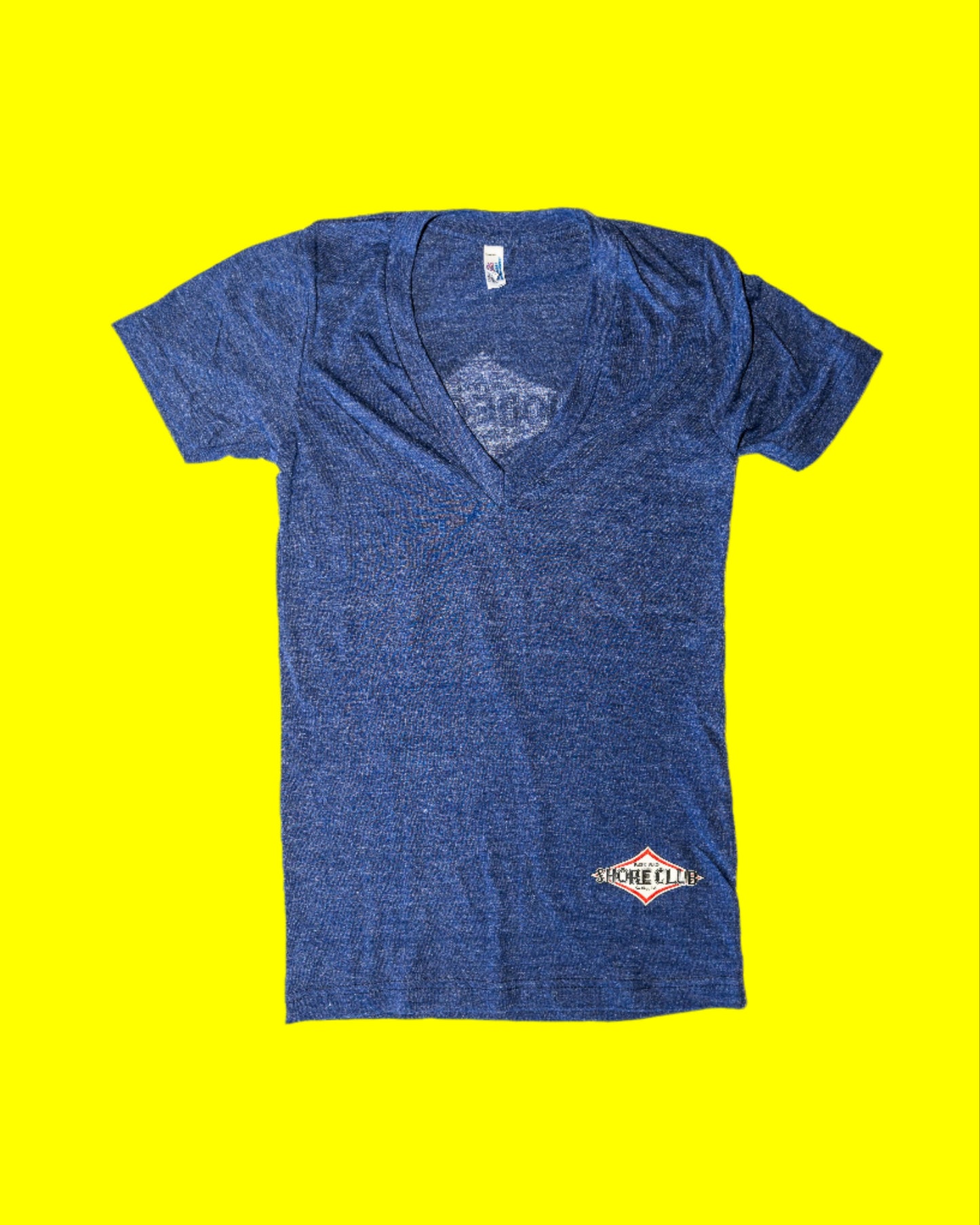 #41 White Diamond - Navy V Neck